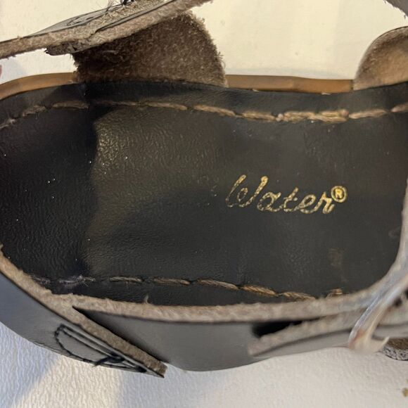 Salt Water Sandals Kids Size 13 Black Unisex Leather - Picture 4 of 8